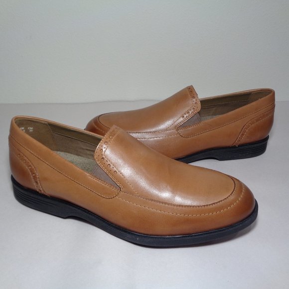 Hush Puppies Size 11.5 Wide SHEPSKY SLIP ON Tan Leather Loafers New Men\'s Shoes main image 9